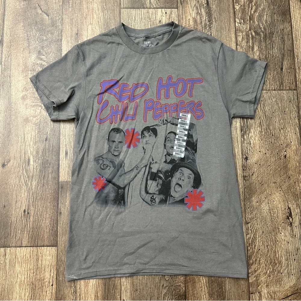 Red Hot Chili Peppers 100% cotton casual T-Shirt Size S Gray
